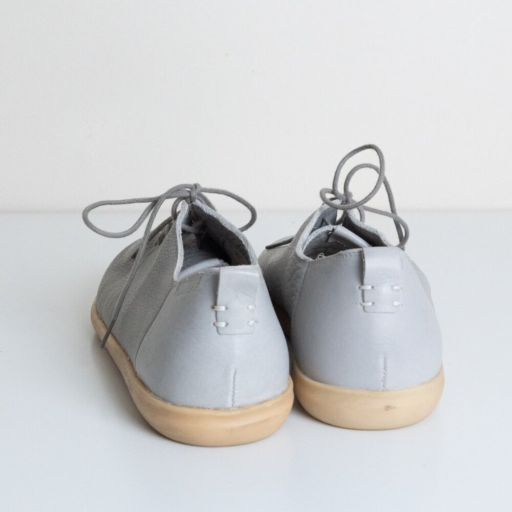 Geox Respira Leather Sneakers Gray Comfort Minimalist Casual Shoes - Picture 7 of 16